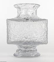 Timo Sarpaneva skandináv  jégüveg váza 1960-as évek
