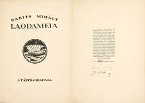 Laodameia (Babits Mihály és Jaschik Álmos által aláírt, számozott példány.) (A kötetet illusztrálta: Jaschik Álmos.)