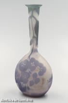 Gallé jelzett szecessziós Cameo üveg váza 1900