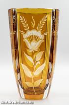 Lengyel jelzett üveg váza 20. század második fele 30 cm 