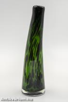 Carlo Moretti többrétegű zöld-fekete vintage üveg váza 20. század második fele