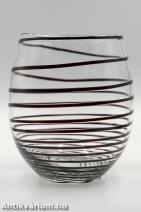 Murano színtelen üveg váza 20. század második fele