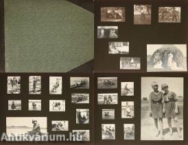 Egyedi fotóalbum 159 fekete-fehér fotóval, sok katona fotó, Szeged, Újszeged.