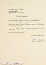 Kádár János levele Dr. Dénes Zsófia írónőnek (eredeti borítékkal)