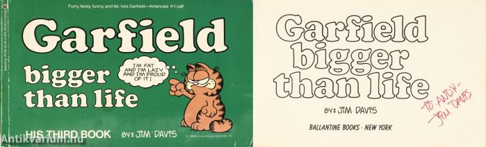 Garfield bigger than life (Jim Davis által dedikált példány)