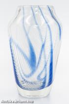 Hartil Merletto kék - színtelen üveg váza 1960