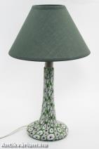 Fratelli Toso  Millefiori zöld üveg asztali lámpa 20. század eleje 29 cm (lámpaernyő nélküli magasság)