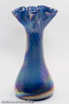 Murano irizált kék üveg váza 20. század második fele 29 cm