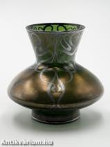 Carl Goldberg - Haida szecessziós irizált üveg váza 20. század eleje