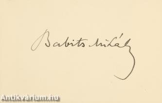Babits Mihály autogramkártyája (autográf)