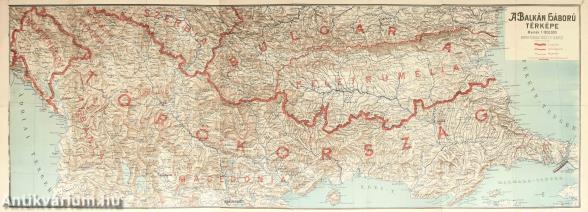 A Balkán háború térképe