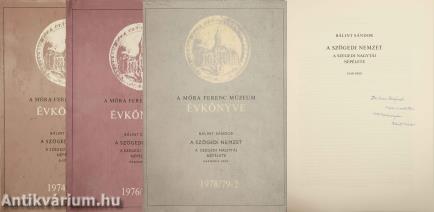 A Móra Ferenc Múzeum Évkönyve 1974/75-2/1976/77-2/1978/79-2 (dedikált példány)