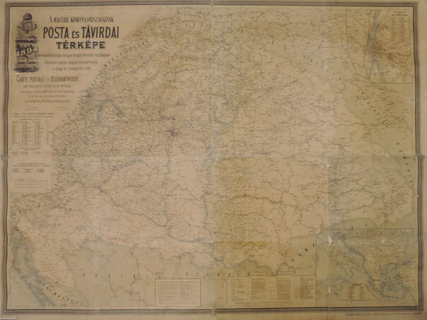  - A Magyar Korona Országainak Posta és Távirdai Térképe 1894 (térkép) – Aukció – 2. online aukció, 2016.