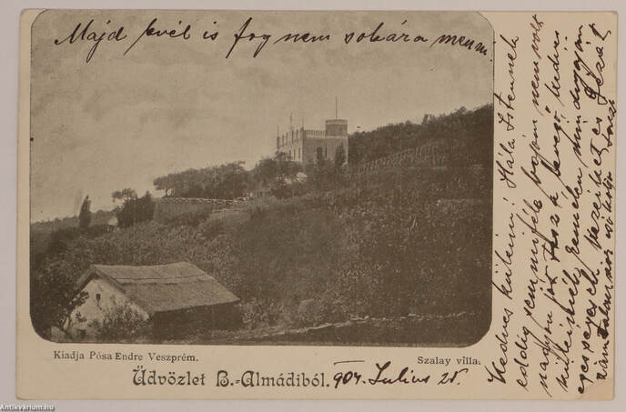  - Balatonalmádi - (Balaton) - Szalay-villa képeslap 1904 – Aukció – 7. online aukció, 2018. 12.