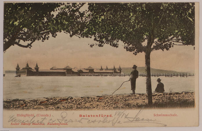  - Balatonfüred - Hidegfürdő (uszoda) - képeslap, 1904 – Aukció – 7. online aukció, 2018. 12.