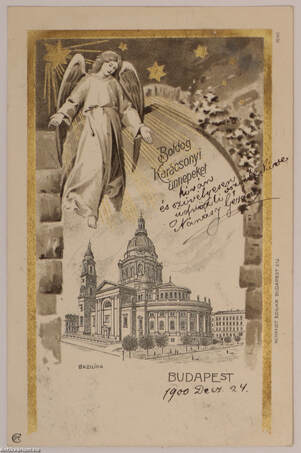  - Budapest - Bazilika - angyal - képeslap, 1900 – Aukció – 5. online aukció, 2017. 12.