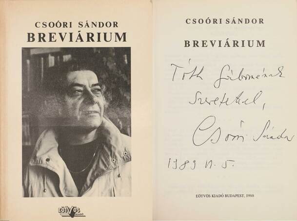 Csoóri Sándor, Vasy Géza,  - Breviárium (dedikált példány) – Aukció – 8. Dedikált könyvek aukciója, 2019. 10.