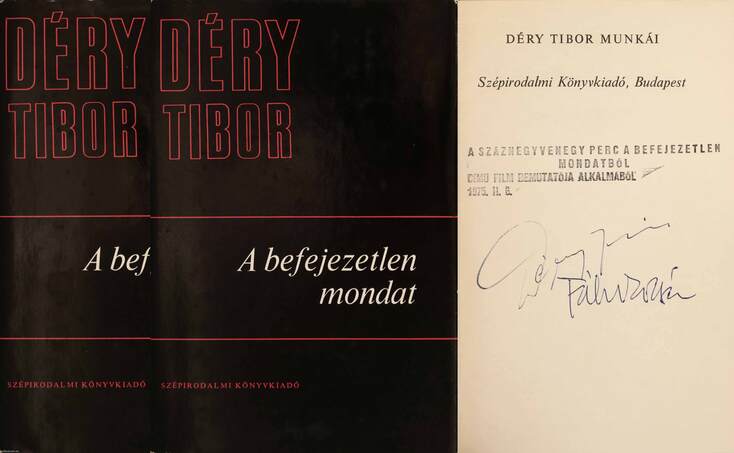 Déry Tibor, Réz Pál,  - A befejezetlen mondat 1-2. (aláírt példány) – Aukció – 13. Dedikált könyvek aukciója, 2021. 05.
