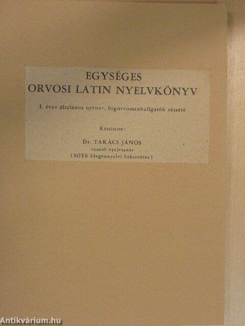Orvosi latin könyv
