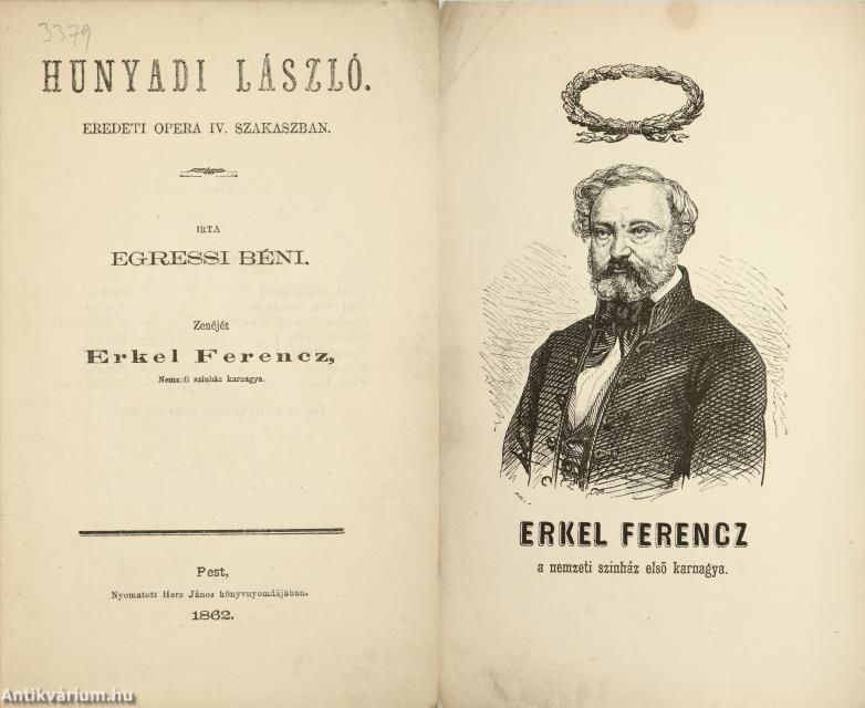 Egressi Béni, Erkel Ferencz,  - Hunyadi László – Aukció – 23. online aukció
