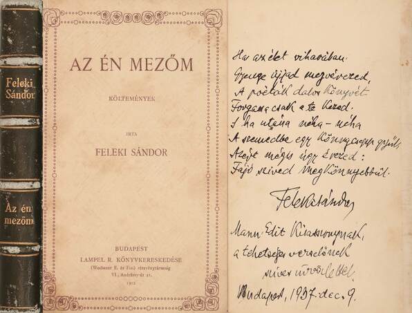 Feleki Sándor,  - Az én mezőm (dedikált példány) – Aukció – 9. Dedikált könyvek aukciója, 2020. 01.