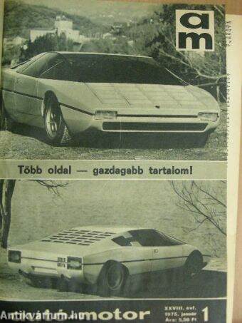 Forro Tamas Auto Motor 1975 Januar December Lapkiado Vallalat 1975 Antikvarium Hu