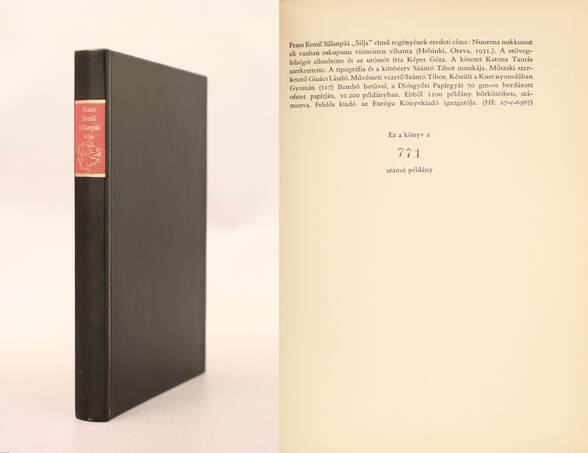 Frans Eemil Sillanpää, N. Sebestyén Irén, Kass János,  - Silja (számozott, bőrkötéses bibliofil példány) – Aukció – 21. újkori könyvek aukciója, 2022. 06.