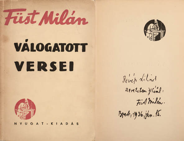 Füst Milán,  - Füst Milán válogatott versei (dedikált példány) – Aukció – 17. Dedikált könyvek aukciója, 2022. 10.