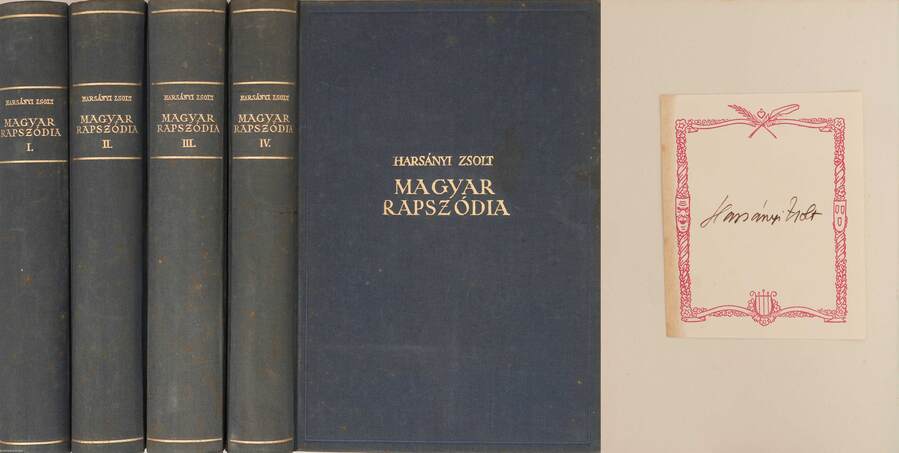Harsányi Zsolt, Liszt Ferenc,  - Magyar rapszódia I-IV. (aláírt példány) – Aukció – 10. Dedikált könyvek és kéziratok árverés, 2020. 03.