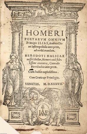 Homérosz, Homéros, Samuel Clarke,  - Ilias – Aukció – 20. online aukció, 2023. 03.