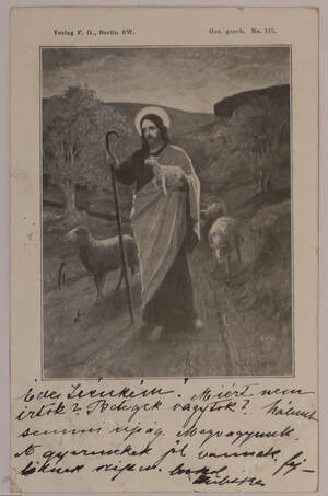  - Jézus - bárányok - kisbárány - képeslap, 1930 – Aukció – 7. online aukció, 2018. 12.