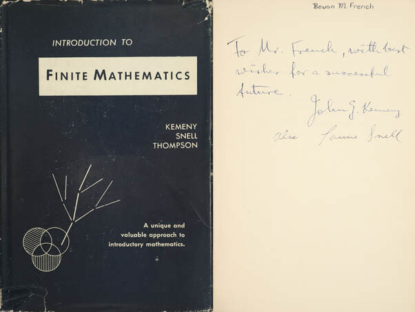 John G. Kemeny, J. Laurie Snell, Gerald L. Thompson, Dr. Albert A. Bennett,  - Introduction to Finite Mathematics (dedikált példány) – Aukció – 18. Dedikált könyvek aukciója, 2023. 02.