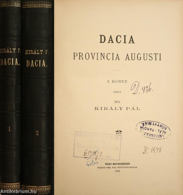 Király Pál,  - Dacia provincia Augusti I-II. – Aukció – 23. online aukció