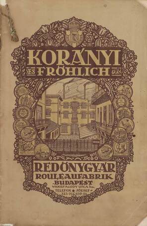  - Korányi és Frőhlich redőnygyár katalógusa – Aukció – 1. Soha nem árverezett könyvek aukciója, 2019. 05.
