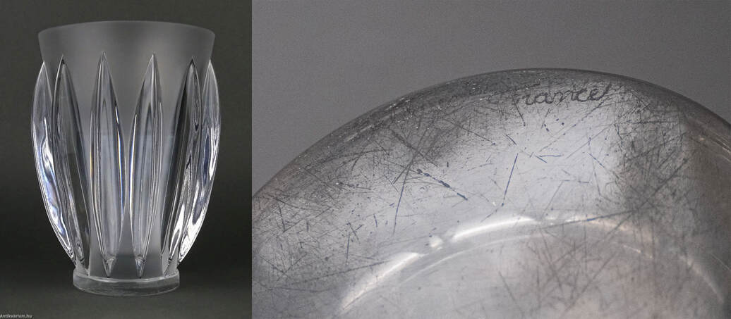  - Lalique jelzett üveg váza 20. század közepe – Aukció – Gyűjteményárverezés: 2. üveg árverés, 2023. 01.