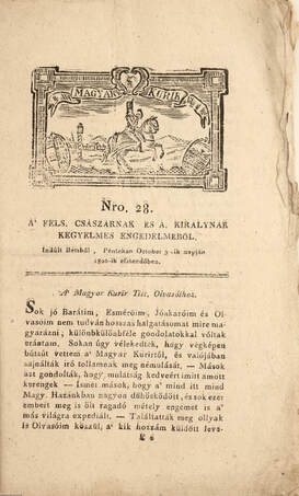  - Magyar Kurir 1806. october 3. – Aukció – 3. Szezonzáró kamara aukció! Utolsó tételek!