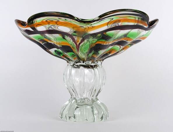  - Murano üveg tál 20. század második fele – Aukció – Gyűjteményárverezés: 2. üveg árverés, 2023. 01.