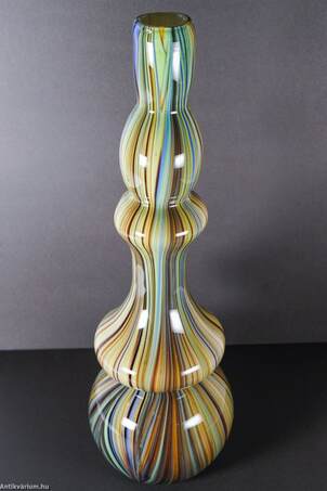  - Muranoi művészi üveg váza 20. század közepe 46 cm – Aukció – Gyűjteményárverezés: 2. üveg árverés, 2023. 01.
