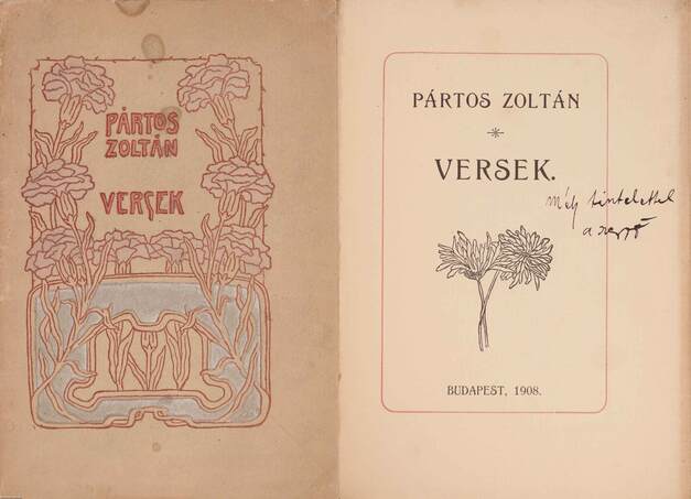Pártos Zoltán,  - Versek (dedikált példány) – Aukció – 8. Dedikált könyvek aukciója, 2019. 10.