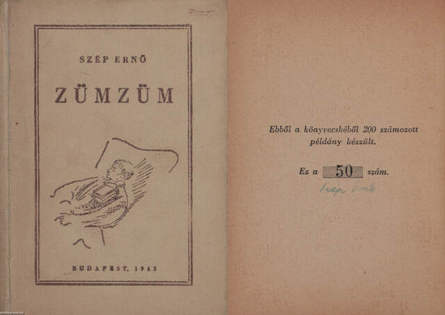 Szép Ernő,  - Zümzüm (aláírt, számozott példány) – Aukció – 6. Dedikált könyvek aukciója, 2019. 01.