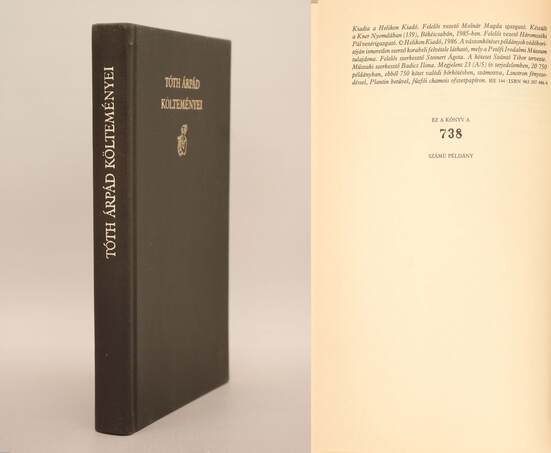  - Tóth Árpád költeményei (számozott, bőrkötéses bibliofil példány) – Aukció – 21. újkori könyvek aukciója, 2022. 06.