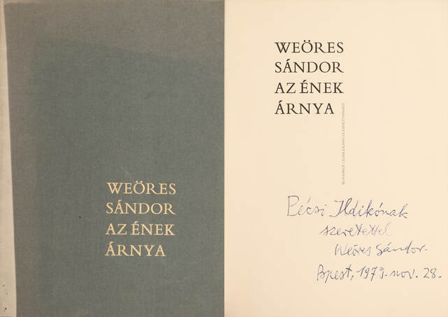 Weöres Sándor,  - Az ének árnya – Aukció – 18. Dedikált könyvek aukciója, 2023. 02.