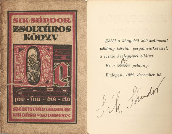 Sík Sándor, Sebes Ferenc,  - Zsoltáros könyv (aláírt, számozott példány) – Aukció – 18. Dedikált könyvek aukciója, 2023. 02.